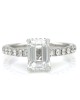GIA Certified Emerald Cut Diamond Solitaire Ring in 18KW